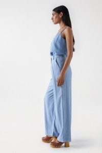 PANTALON EN LIGHTDENIM WIDE LEG