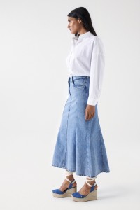 SAIA EM DENIM MIDI