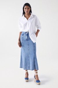 JUPE MIDI EN DENIM