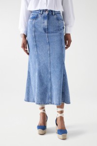 DENIM MIDI SKIRT