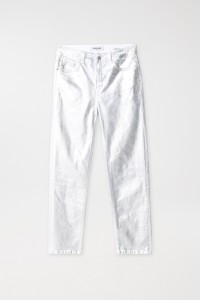 TRUE METALLIC EFFECT DENIM JEANS