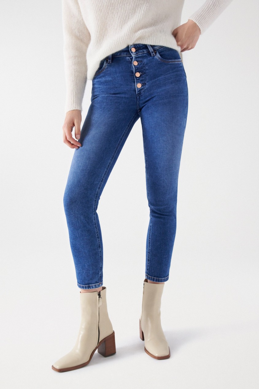 DESTINY PUSH UP-JEANS, CROPPED SLIM-PASSFORM