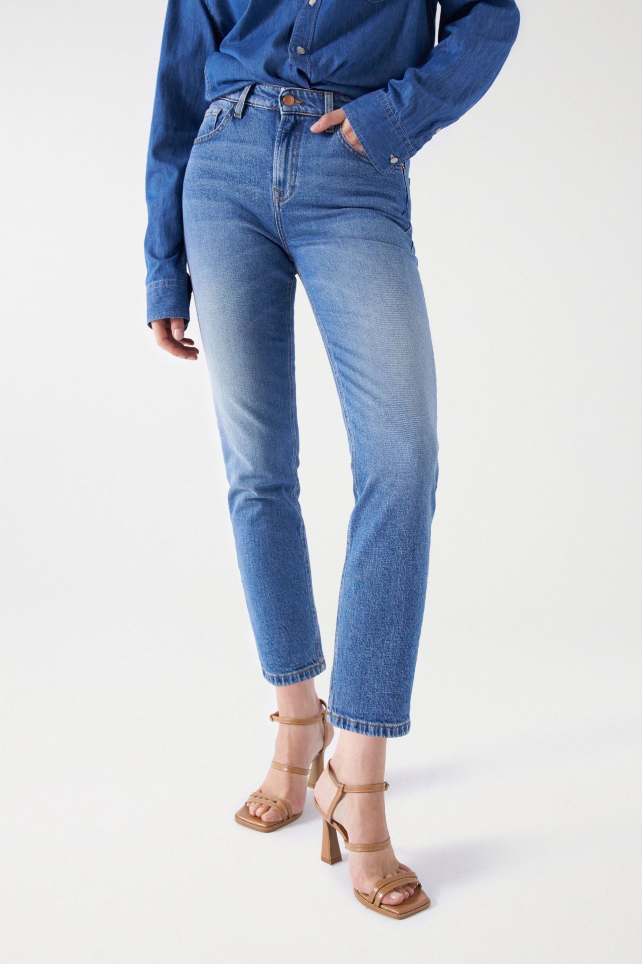 CROPPED TRUE-JEANS, SLIM