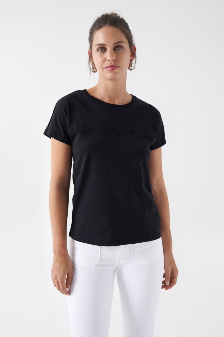 T-SHIRT WITH EMBROIDERED SALSA LOGO