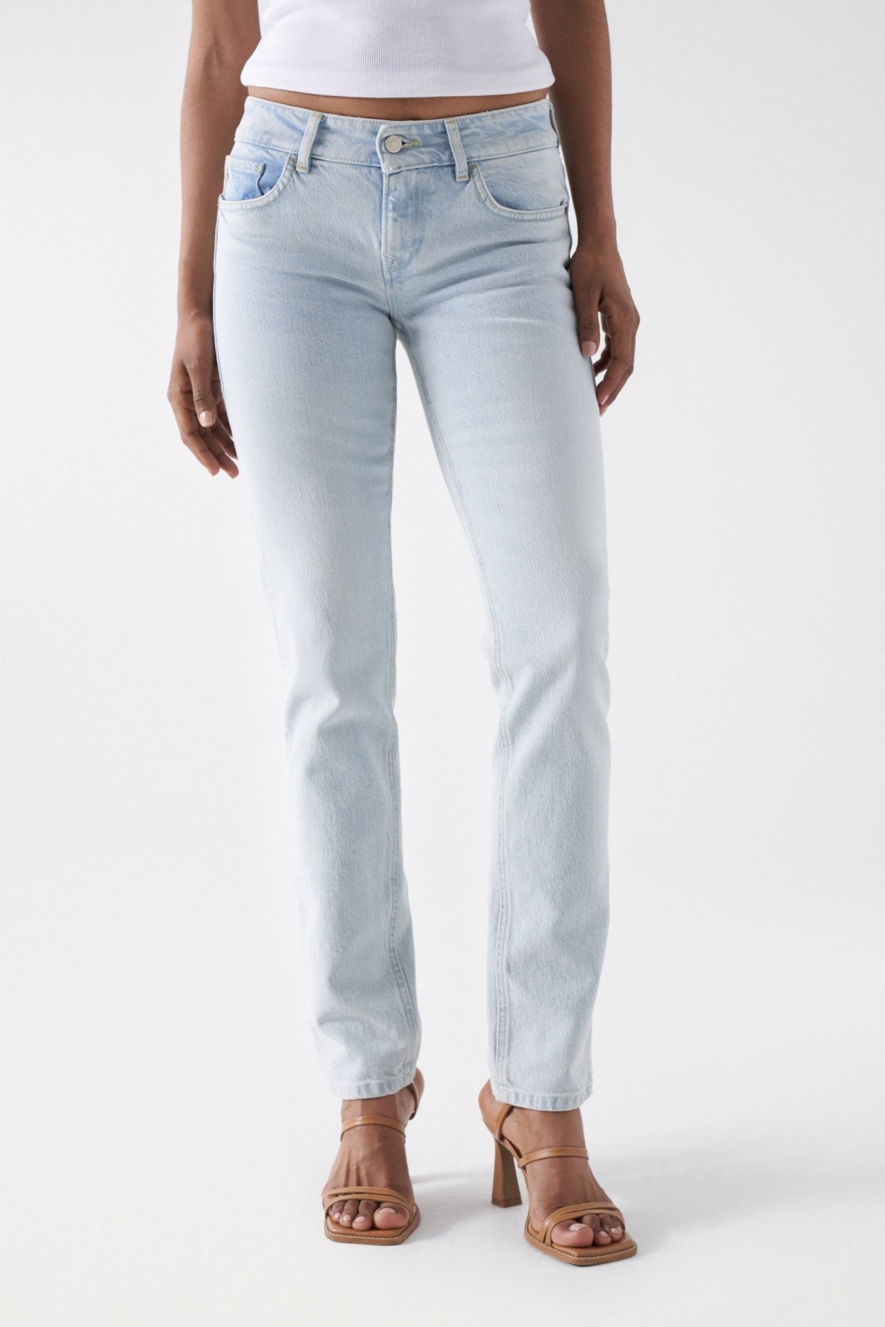 TRUE-JEANS, SLIM-PASSFORM, TIEF SITZENDER TAILLENBUND