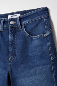 CROPPED SLIM FAITH PUSH IN JEANS WITH FRAYED HEM