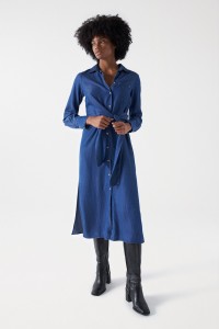 ROBE-CHEMISIER LONGUE EN LIGHTDENIM