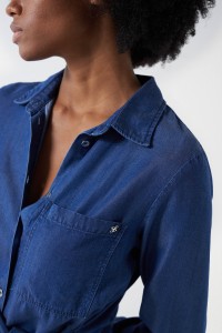 ROBE-CHEMISIER LONGUE EN LIGHTDENIM