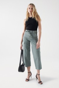 FAITH PUSH IN CARGO JEANS WITH BELT