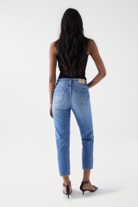 JEANS TRUE CROPPED SLIM COM ROTOS