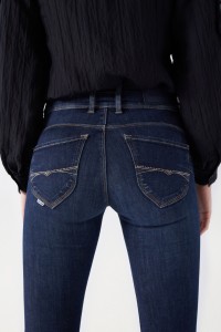 SECRET PUSH IN-JEANS, SKINNY-PASSFORM, MIT VERZIERUNGEN