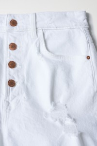 TRUE DENIM SHORTS MIT RISSEN