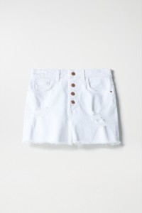 TRUE DENIM SHORTS MIT RISSEN