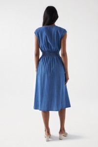 LIGHTDENIM MIDI DRESS