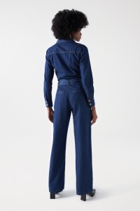 LIGHTDENIM STRAIGHT LEG JUMPSUIT