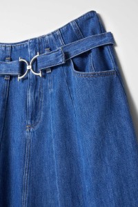 SAIA DE RODA MIDI LIGHTDENIM