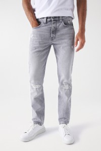 CRAFT SERIES SLIM-JEANS IM DESTROYED-LOOK