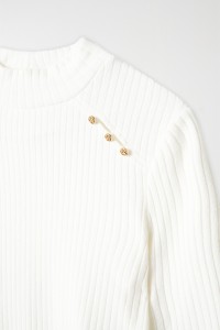 KNIT JUMPER WITH METALLIC APPLIQUS