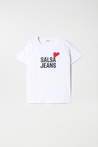 T-SHIRT WITH SALSA LOGO AND HEART DETAIL