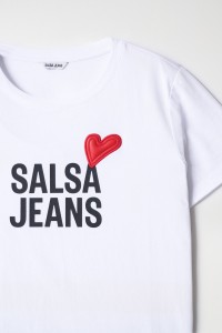 T-SHIRT WITH SALSA LOGO AND HEART DETAIL