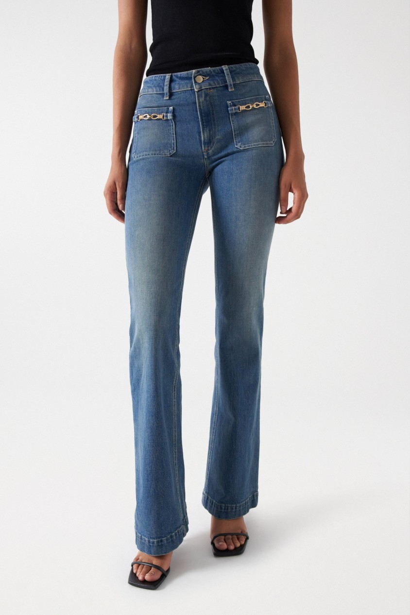 DESTINY PUSH UP-JEANS, FLARE-PASSFORM