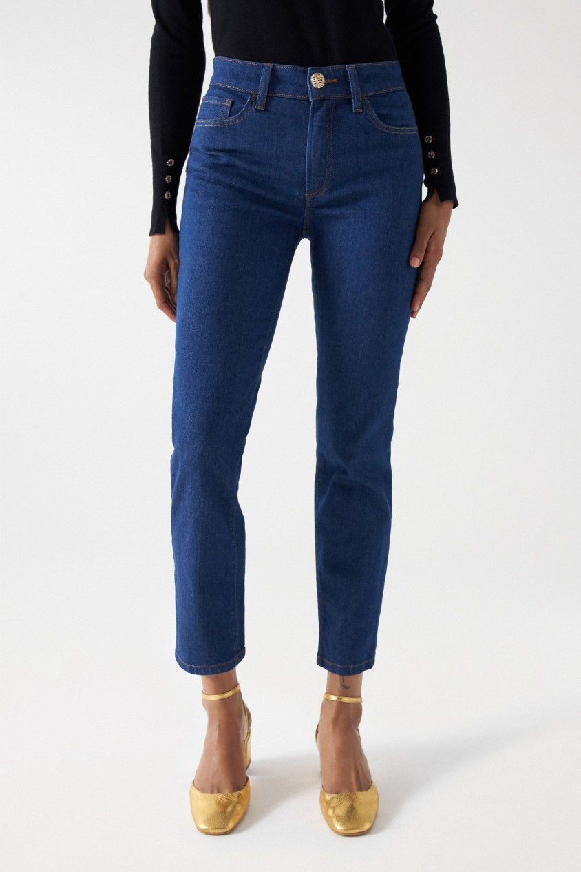 DESTINY PUSH UP CROPPED SLIM JEANS