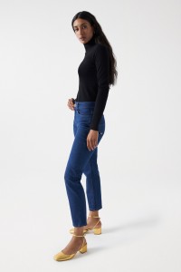 PANTALONES VAQUEROS DENIM DESTINY PUSH UP CROPPED SLIM