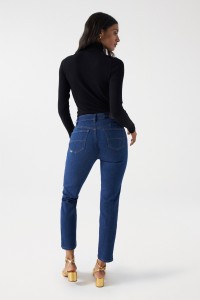 DESTINY PUSH UP CROPPED SLIM DENIM JEANS