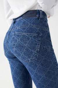 PATTERNED FAITH PUSH IN FLARE JEANS