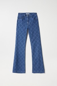 PATTERNED FAITH PUSH IN FLARE JEANS