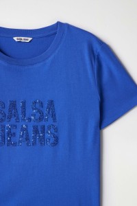 T-SHIRT WITH SALSA LOGO IN BEADS