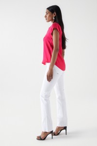 PLAIN SATIN-FEEL SHIRT