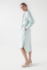 LINEN DRESS WITH BELT