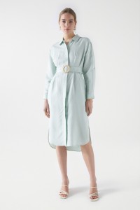 LINEN DRESS WITH BELT