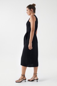 WRAPOVER DRESS WITH RING DETAIL ON THE STRAPS