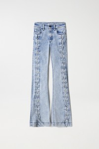 DESTINY PUSH UP FLARE JEANS WITH INTERWOVEN EFFECT