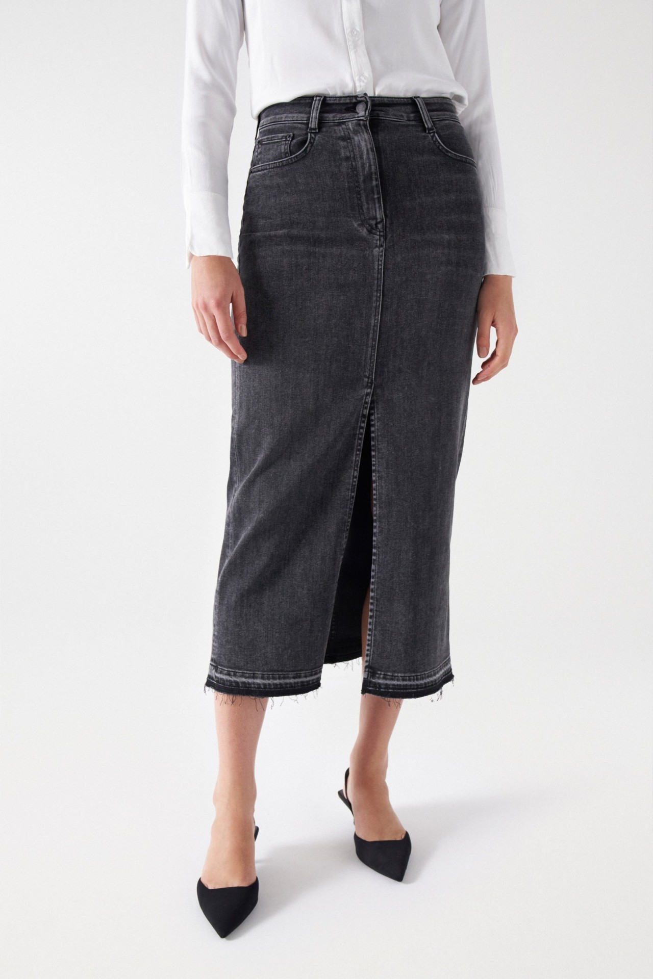 SAIA DENIM TRUE MIDI