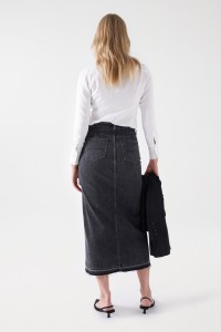 JUPE DENIM TRUE MIDI