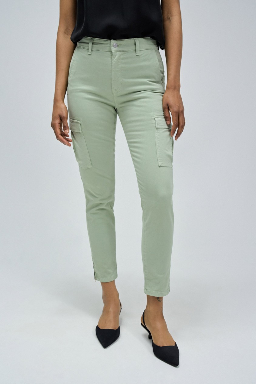 CALAS CARGO FAITH PUSH IN CROPPED SKINNY