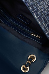 TWEED-HANDTASCHE MIT DENIM-EFFEKT