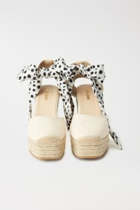 ESPADRILLES  TALONS COMPENSS AVEC LANIRES IMPRIMES