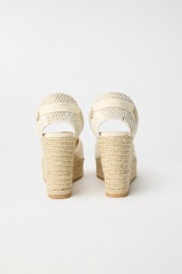 WEDGE-HEELED ESPADRILLES WITH PRINTED STRAPS