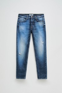 SLIM FIT JEANS WITH RIPS