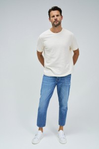 TAPERED CROPPED JEANS