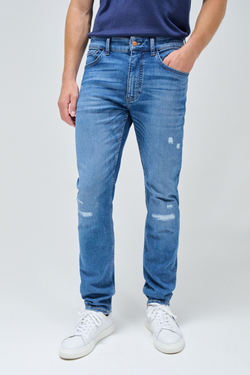 JEANS S-ACTIV SLIM FIT COM ROTOS