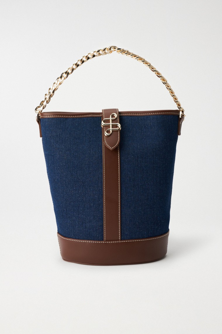 MALA BUCKET EM DENIM