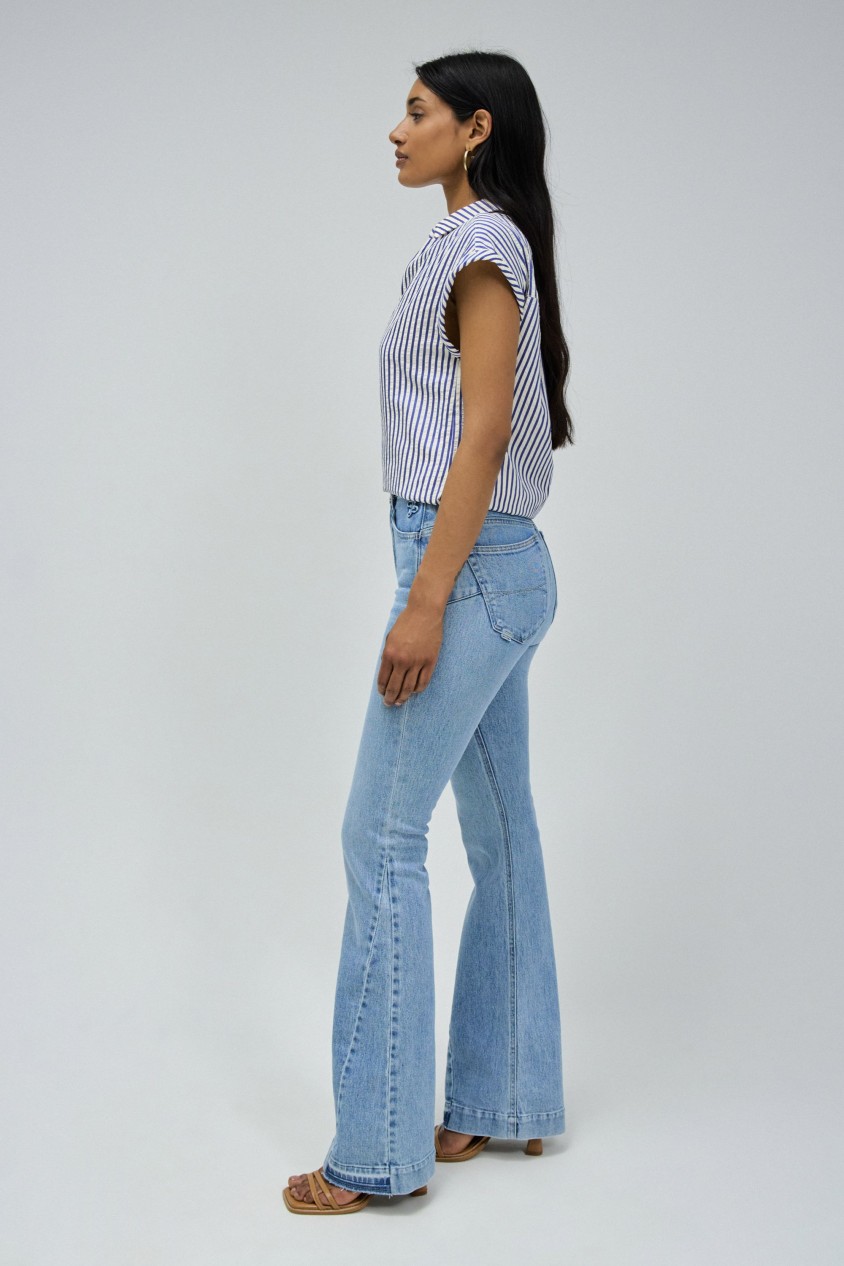 JEANS FAITH PUSH IN FLARE AVEC DTAIL  LOURLET