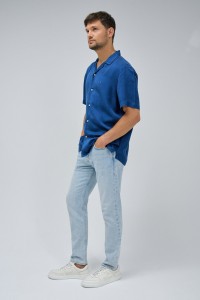 SHORT SLEEVE LIGHTDENIM SHIRT