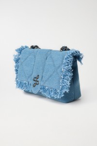 DENIM WALLET WITH CHAIN