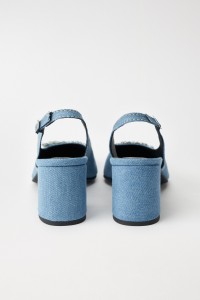 SAPATO SLINGBACK EM DENIM